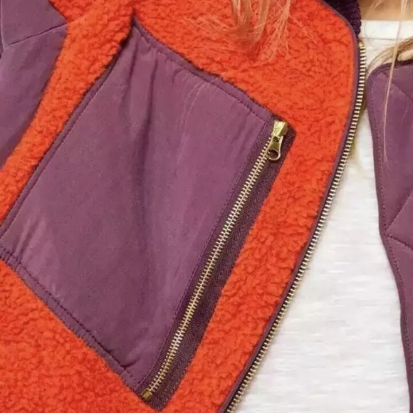 M FREE PEOPLE Rivington Sherpa Bomber Jacket Chili - Picture 8 of 9